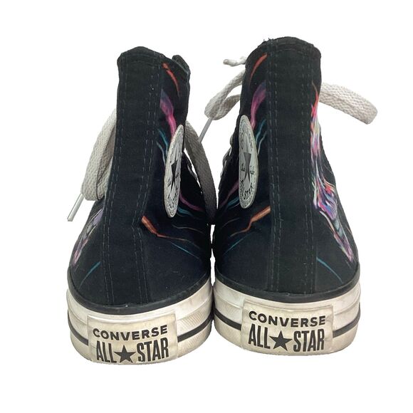 Converse CTAS Men's 6/Women's 8 Black Colorful Skull High Tops A07265F - Picture 3 of 10